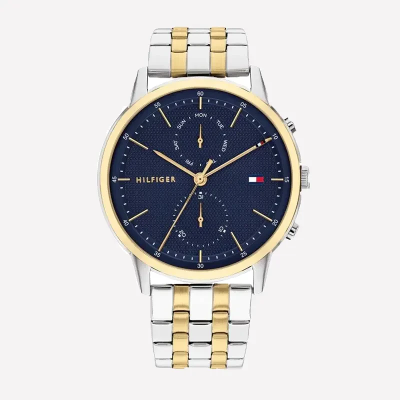 Tommy Hilfiger Easton Blue Dial Two-tone Men's Watch- 1710432